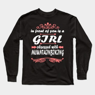 Mountain Bike Downhill Women's Day Girls Bike Long Sleeve T-Shirt